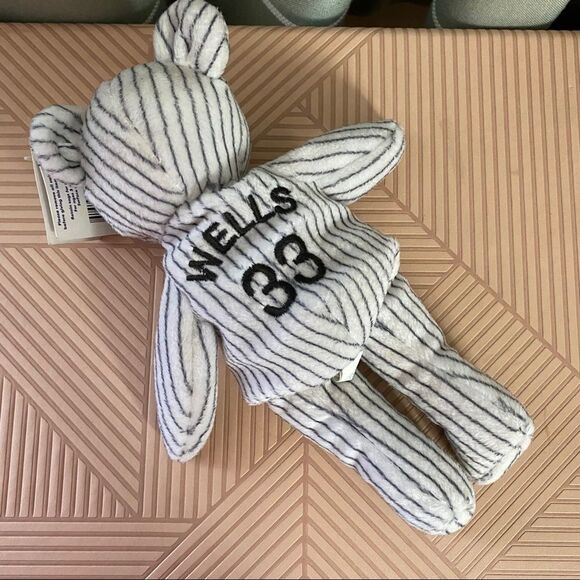 Bamm Beano's Stuffed Bears 24 Martinez & 33 Wells with Tags 1998 Striped White - Picture 12 of 13